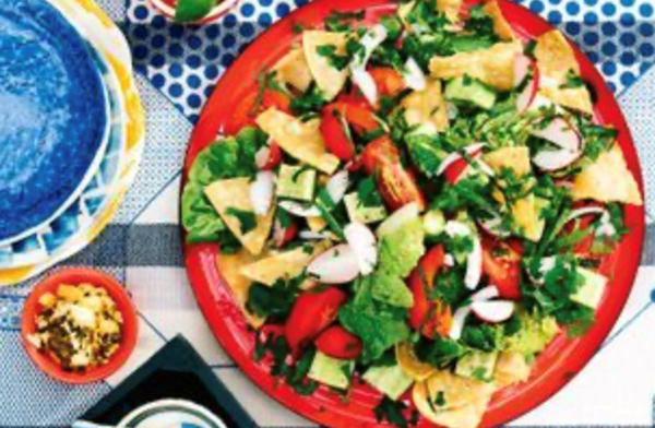 Corn chip fattoush