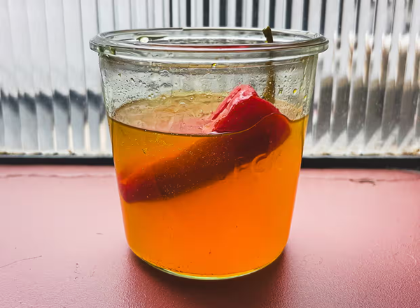 Corn cob jelly (AKA vegan hot honey)