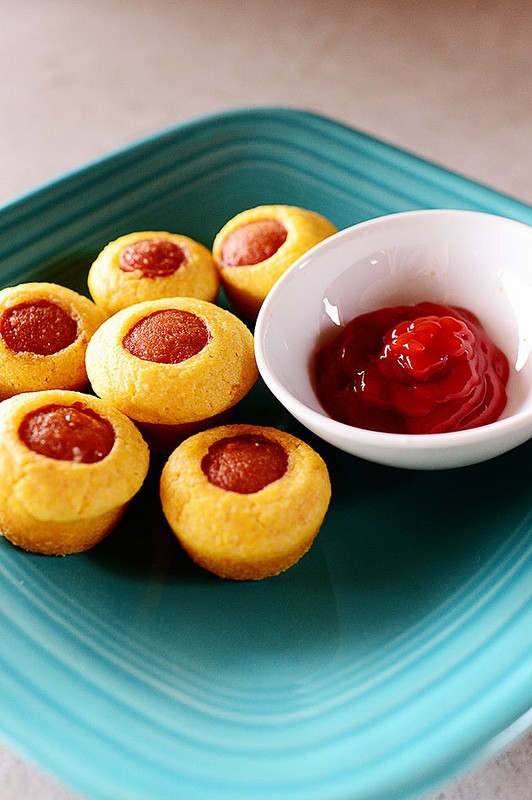 Corn dog muffins