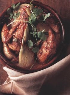 Corn-fed chicken with curried fennel sauce