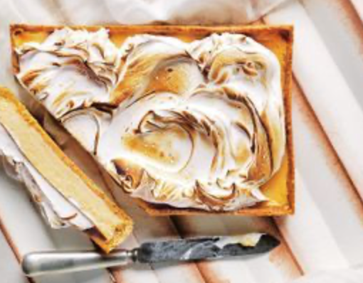 Corn flake lemon meringue