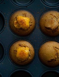 Corn muffins with aged cheddar & shichimi togarashi