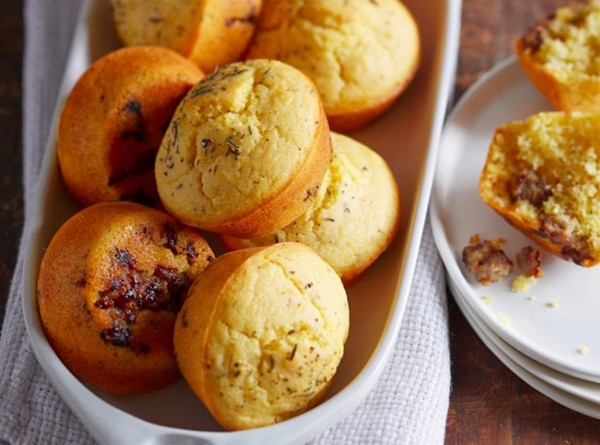 Corn muffins with country sausage