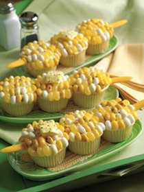 Corn on the cob cupcakes