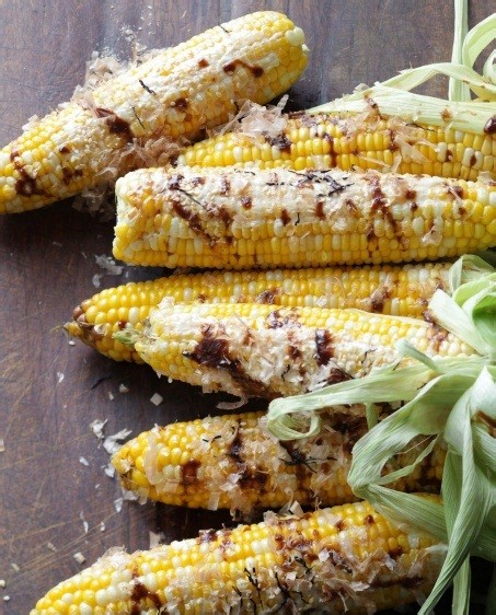 Corn on the cob Okonomiyaki-style