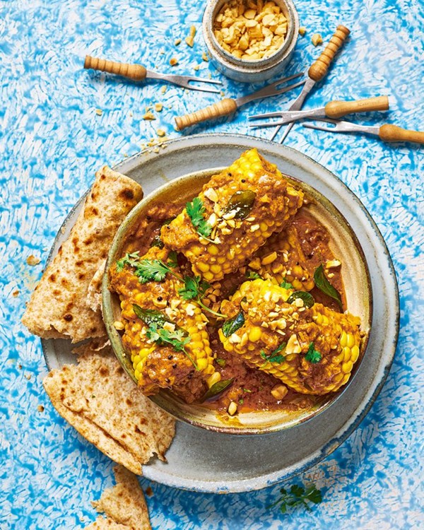 Corn on the cob peanut curry [Nisha Parmar]
