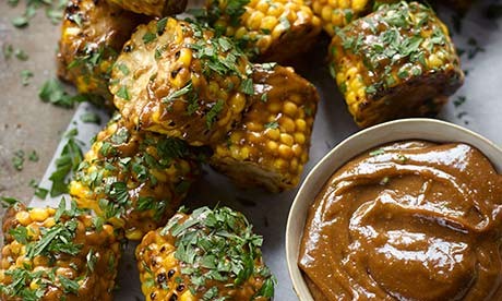 Corn on the cob with miso mayonnaise