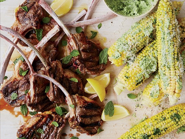 Corn on the cob with parsley butter and Parmesan [April Bloomfield]