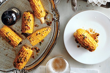 Corn on the cob with chopotle-scallion butter