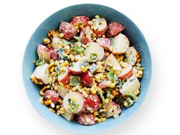 Corn-poblano potato salad