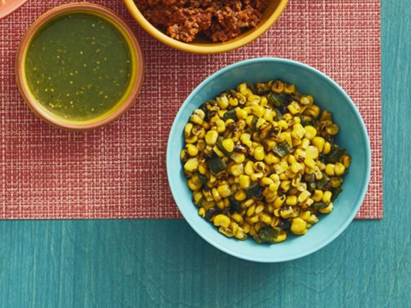 Corn-poblano relish