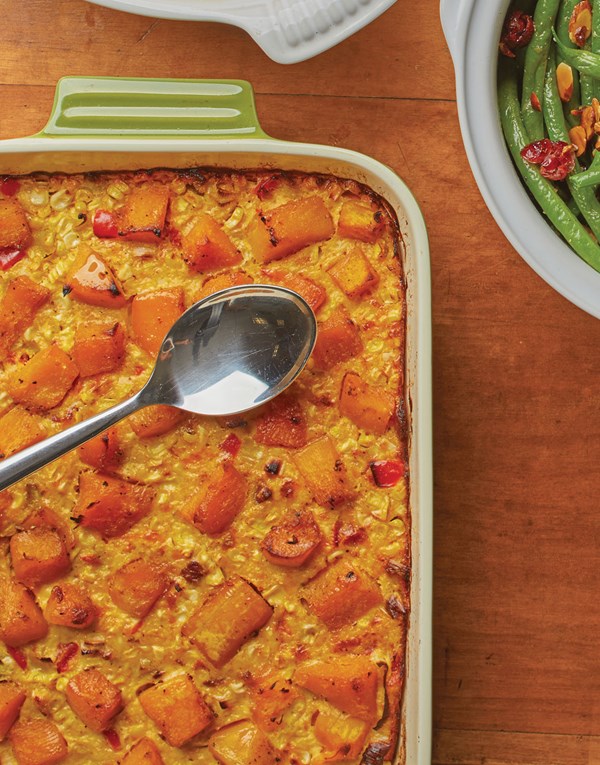 Corn pudding with butternut squash