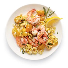 Corn salad with seafood and tarragon
