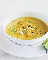 Corn soup with vadouvan