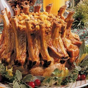 Corn-stuffed crown roast
