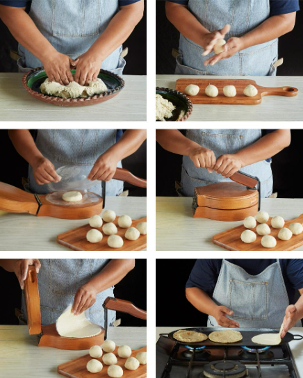 Corn tortillas (Tortillas de harina de maíz)