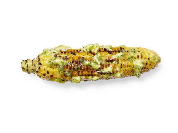 Corn with ginger-scallion butter