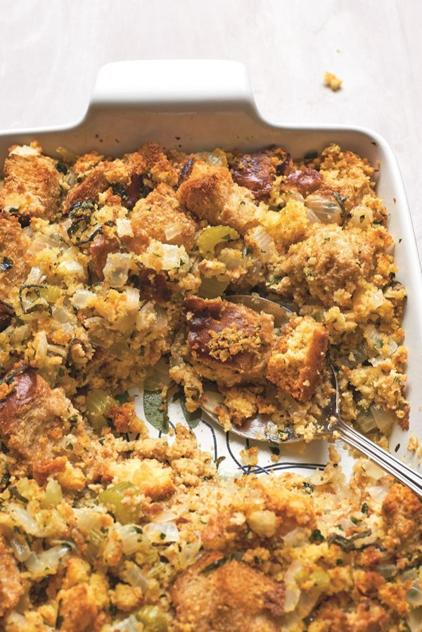 Cornbread and challah stuffing