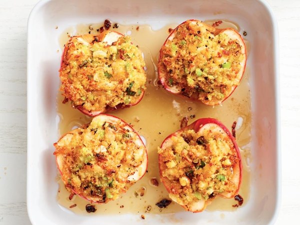 Cornbread-and-cheese stuffed apples