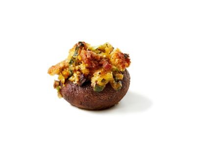 Cornbread-chorizo stuffed mushrooms