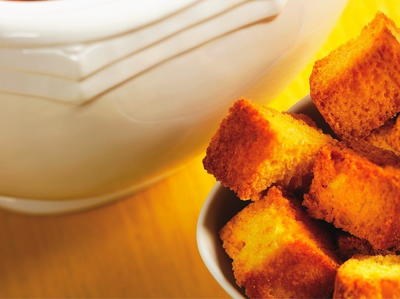 Cornbread croutons