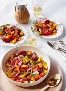 Cornbread panzanella salad