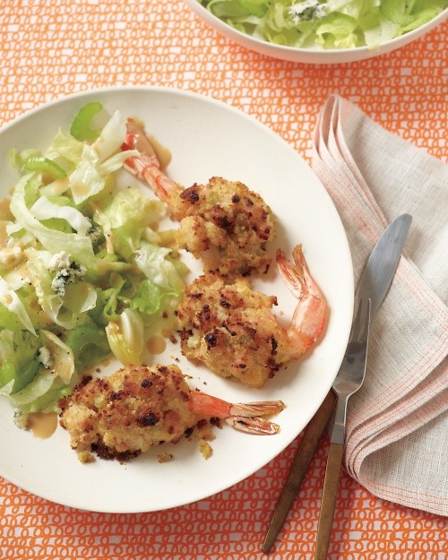 Cornbread-stuffed shrimp