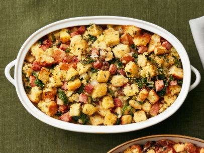 Cornbread stuffing with ham