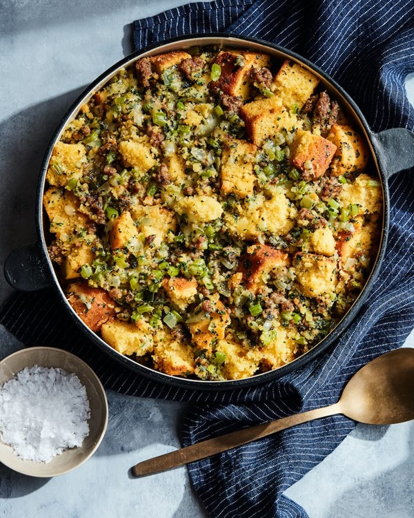 Cornbread stuffing with sausage