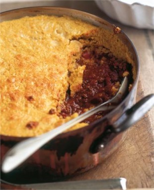 Cornbread-topped chilli con carne