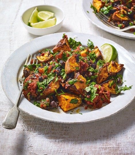 Corned beef & bean hash with chimichurri