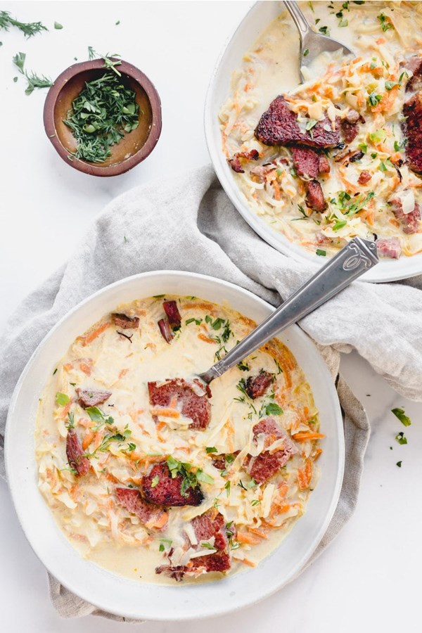 Corned beef and cabbage soup