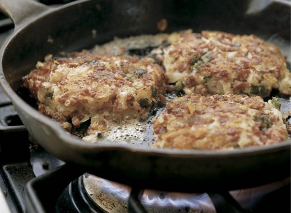 Corned beef hash with caramelized onions and chiles