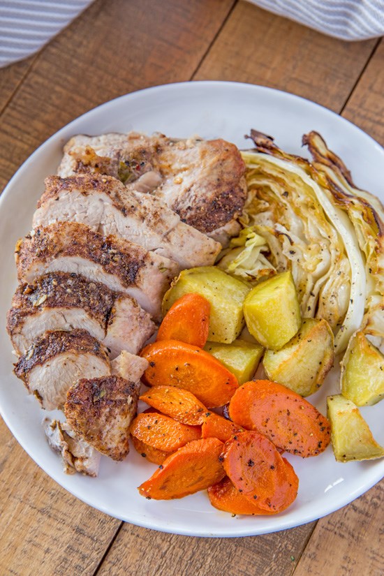Corned turkey and cabbage dinner