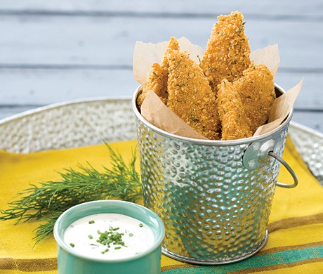Cornflake crusted chicken tenders