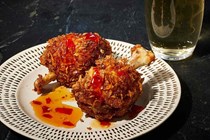 Cornflake-crusted fried chicken drumettes