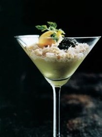 Cornish crab mayo with avocado and sweetcorn sorbet