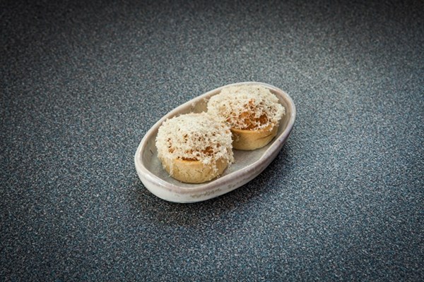  Cornish crab tartlet with Stichelton