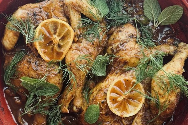 Cornish game hen tagine