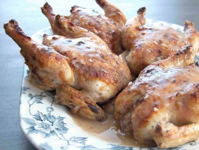 Cornish hens au vin