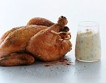 Cornish hens with roasted-garlic aioli