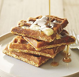 Cornmeal and oat waffle mix