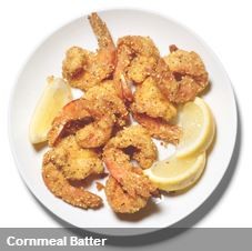 Cornmeal-batter shrimp