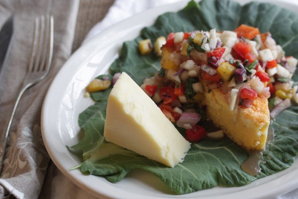 Cornmeal cheddar quiche