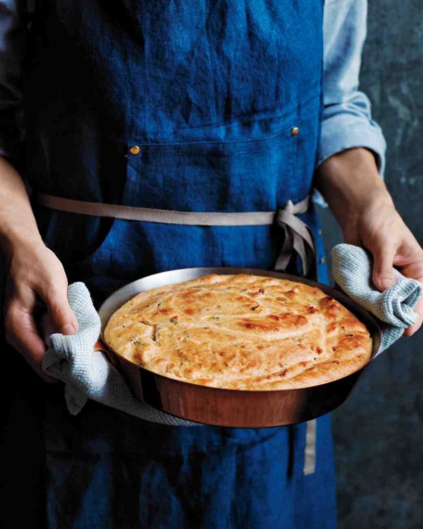 Cornmeal-crème fraîche spoon bread