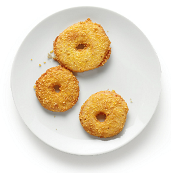 Cornmeal-crusted fried apples