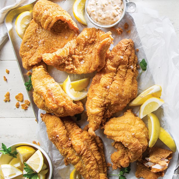 Cornmeal fried catfish