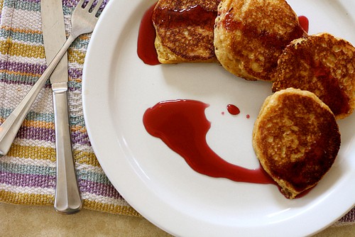 Cornmeal molasses pancakes