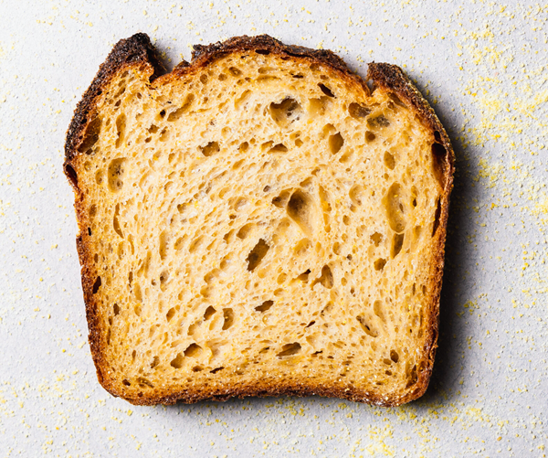 Cornmeal-molasses porridge sourdough sandwich bread (Anadama)