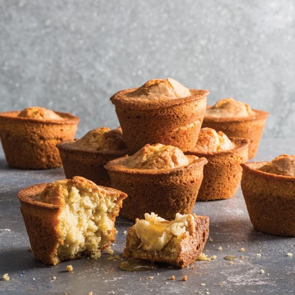 Cornmeal pound cake muffins
